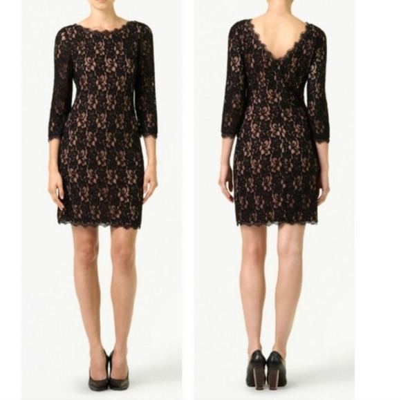 Babaton Dresses & Skirts - Aritzia Babaton Black Dress 10 Lace Nude lining
